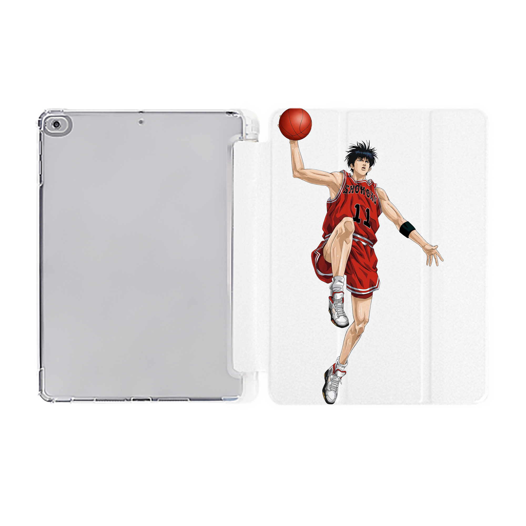 （画像用） SLAM DUNK／スラムダンク IPad ケース ペン収納付き 三つ折りスタンド PUレザー×シリコン 対応機種9.5/10.5/10.9インチ